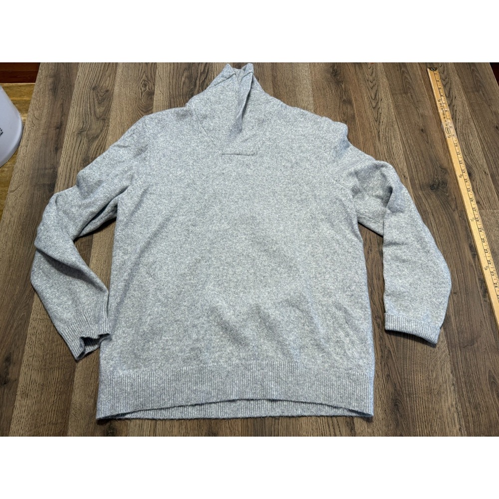 Express Sweater, Men's Size Large, Gray, Pullover, Mock Neck, Long Sleeve